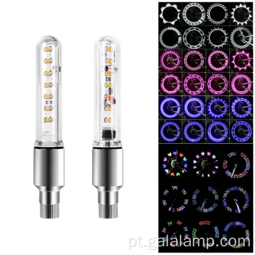 Luz da roda do núcleo da válvula de bicicleta para aviso de segurança